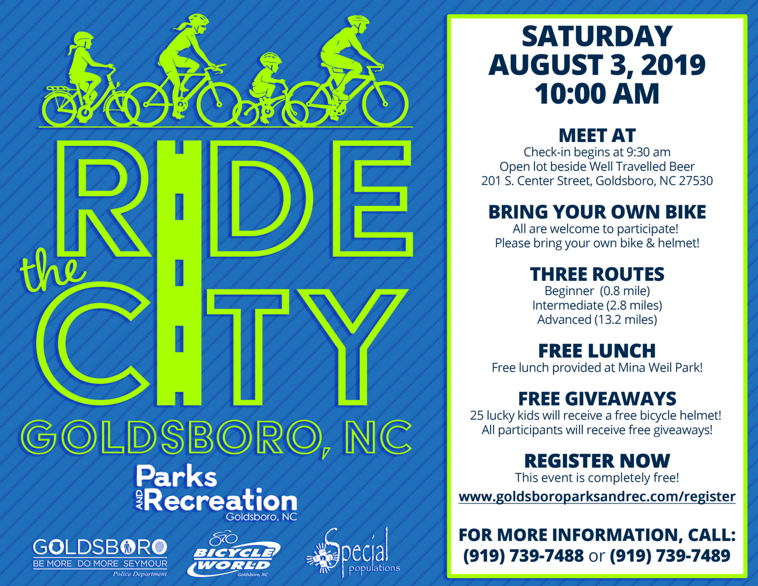 Flyer for Ride the City 2019